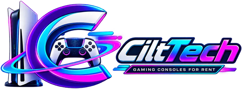 CiltTech logo, gaming consoles for rent